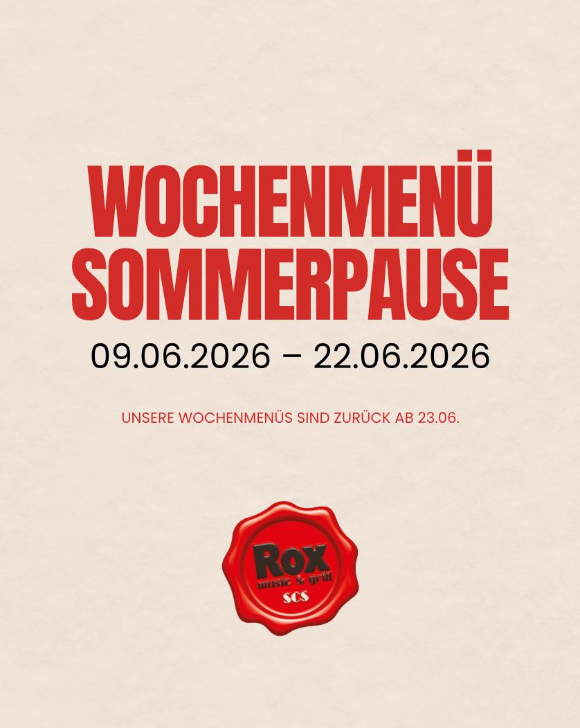 Wochenmenü Sommerpause